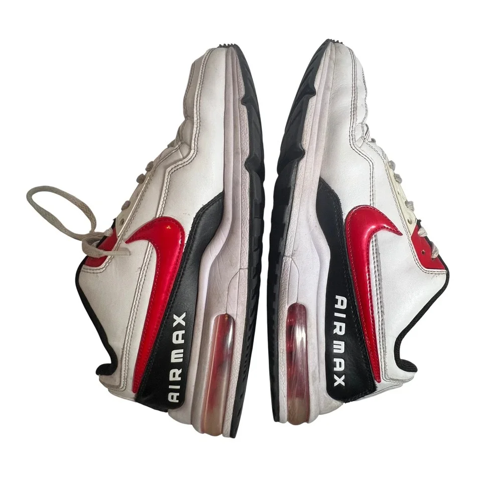 Nike Air Max LTD 3 Mens White‎ Red Black Leather Low Top Sneakers BV1171-100
